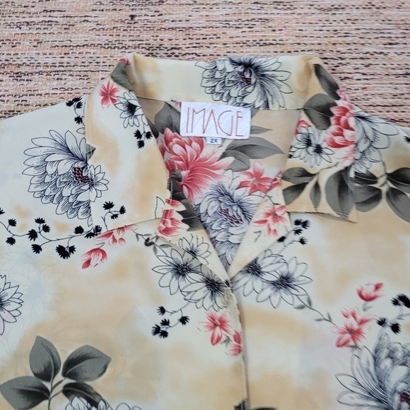 Image Satin Floral Print Blouse - Picture 6 of 9